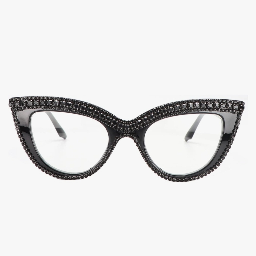 Elegant Black Cat-Eye Sunglasses